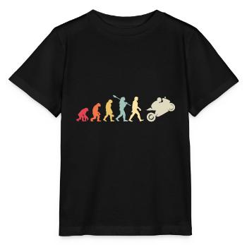 Moto Evolution Vintage Superbike Biker - T-shirt bio MINI CREATOR Stanley/Stella Enfant - noir - Devant - Mikhail (115cm)