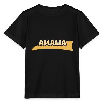 First name Amalia - Stanley/Stella MINI CREATOR Kids’ T-Shirt - black - Front - Mikhail (115cm)