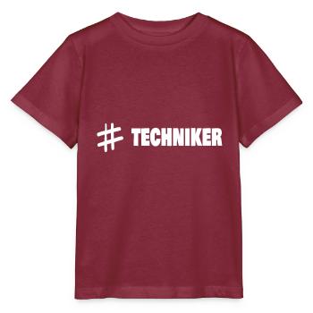 Techniker - Stanley/Stella Kinder T-Shirt MINI CREATOR  - Burgunderrot - Vorne - Kain (125cm)