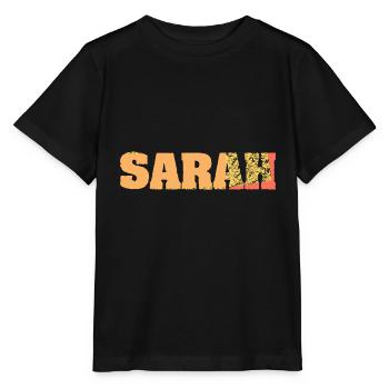 Gift for Sarah - Stanley/Stella MINI CREATOR Kids’ T-Shirt - black - Front - Mikhail (115cm)