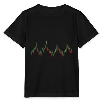 Heartbeat Candlestick Chart Exchange Stock Market - Stanley/Stella Kinder T-Shirt MINI CREATOR  - Schwarz - Vorne - Mikhail (115cm)