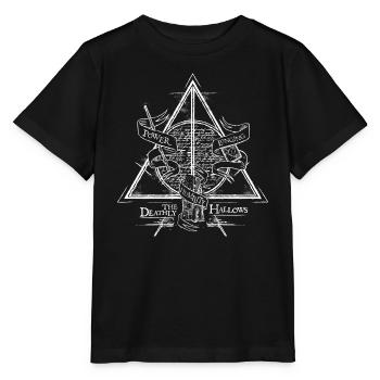 Harry Potter The Deathly Hallows - Stanley/Stella MINI CREATOR Kids’ T-Shirt - black - Front - Mikhail (115cm)
