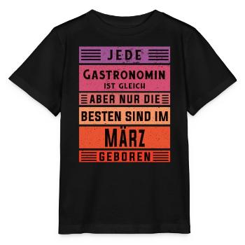 Restaurant Wirt Geburtstag März geboren - Stanley/Stella Kinder T-Shirt MINI CREATOR  - Schwarz - Vorne - Mikhail (115cm)