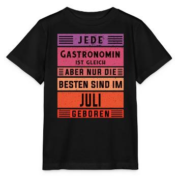 Restaurant Wirt Geburtstag Juli geboren - Stanley/Stella Kinder T-Shirt MINI CREATOR  - Schwarz - Vorne - Mikhail (115cm)