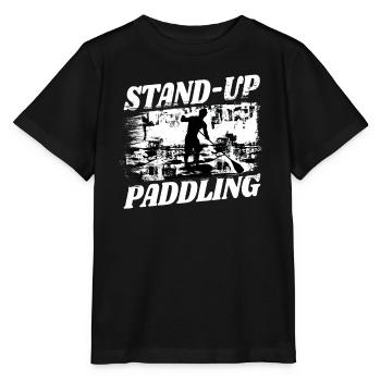 SUP paddle paddle Stand Up Paddle Surf - T-shirt bio MINI CREATOR Stanley/Stella Enfant - noir - Devant - Mikhail (115cm)