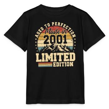 Aged to perfection manufactured in 2001 - Stanley/Stella MINI CREATOR Kids’ T-Shirt - black - Front - Mikhail (115cm)