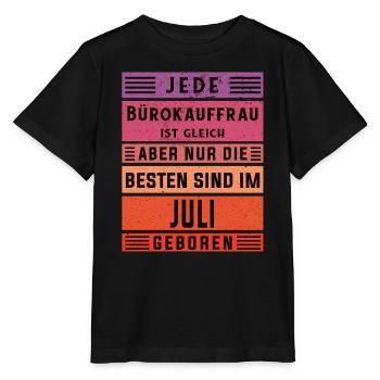 Angestellter Geburtstag Juli geboren Bürokauffrau - Stanley/Stella Kinder T-Shirt MINI CREATOR  - Schwarz - Vorne - Mikhail (115cm)