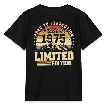 Aged to perfection Made in 1975 - Stanley/Stella MINI CREATOR Kids’ T-Shirt - black - Front - Mikhail (115cm)