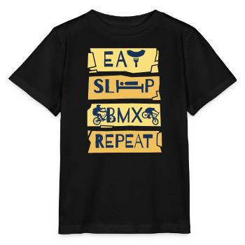 BMX Cyclist BMX Bike BMX Ramp BMX Bike - Stanley/Stella MINI CREATOR Kids’ T-Shirt - black - Front - Mikhail (115cm)