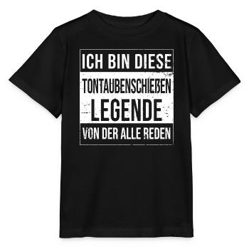 Wurfscheibenschießen geboren Legende - Stanley/Stella Kinder T-Shirt MINI CREATOR  - Schwarz - Vorne - Mikhail (115cm)