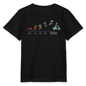 Scooter Rider Moped Moped Scooter Driver Vintage - Stanley/Stella MINI CREATOR Kids’ T-Shirt - black - Front - Mikhail (115cm)