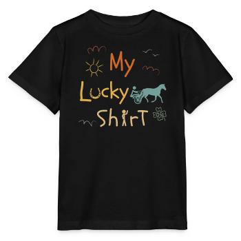 Trotting Horse Trotting Sport Vintage Horses - Stanley/Stella MINI CREATOR Kids’ T-Shirt - black - Front - Mikhail (115cm)