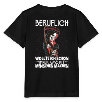 Wollte Etwas Mit Den Menschen Machen - Stanley/Stella Kinder T-Shirt MINI CREATOR  - Schwarz - Vorne - Mikhail (115cm)