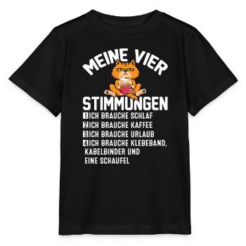 Meine Vier Stimmungen - Stanley/Stella Kinder T-Shirt MINI CREATOR  - Schwarz - Vorne - Mikhail (115cm)