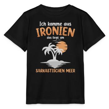 Ich Komme Aus Ironien - Stanley/Stella Kinder T-Shirt MINI CREATOR  - Schwarz - Vorne - Mikhail (115cm)