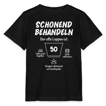 50 Years Gentle Treatment Old Sack 50th Birthday - Stanley/Stella Kinder T-Shirt MINI CREATOR  - Schwarz - Vorne - Mikhail (115cm)