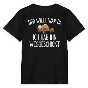 Der Wille War Da Ich Habe Ihn Weggeschickt - Stanley/Stella Kinder T-Shirt MINI CREATOR  - Schwarz - Vorne - Mikhail (115cm)