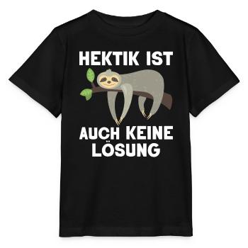 Hektik Ist Auch Keine Lösung - Stanley/Stella Kinder T-Shirt MINI CREATOR  - Schwarz - Vorne - Mikhail (115cm)