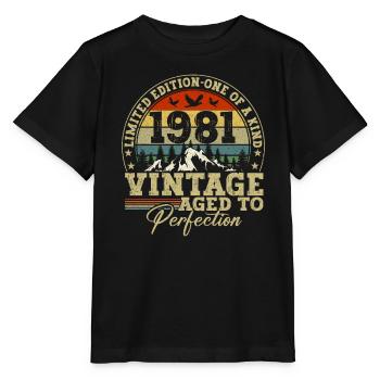 1981 Vintage matured to perfection - Stanley/Stella MINI CREATOR Kids’ T-Shirt - black - Front - Mikhail (115cm)