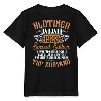 Oldtimer Baujahr 1923 - Stanley/Stella Kinder T-Shirt MINI CREATOR  - Schwarz - Vorne - Mikhail (115cm)