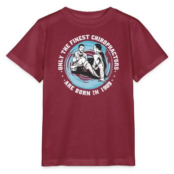 Physiotherapie Jahrgang 1989 geboren - Stanley/Stella Kinder T-Shirt MINI CREATOR  - Burgunderrot - Vorne - Kain (125cm)