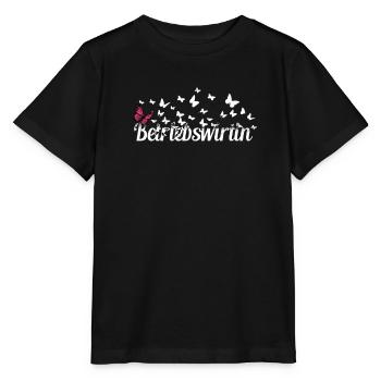BWL Kollegin Schmetterlinge Betriebswirtin - Stanley/Stella Kinder T-Shirt MINI CREATOR  - Schwarz - Vorne - Mikhail (115cm)