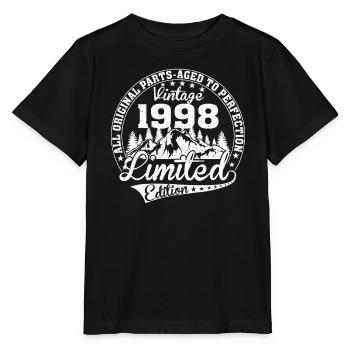 VINTAGE 1998 - Birthday - Aged To Perfection - Stanley/Stella Kinder T-Shirt MINI CREATOR  - Schwarz - Vorne - Mikhail (115cm)