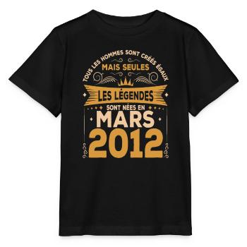 Mars 2012 | Mars 2012 anniversaire 2012 - T-shirt bio MINI CREATOR Stanley/Stella Enfant - noir - Devant - Mikhail (115cm)