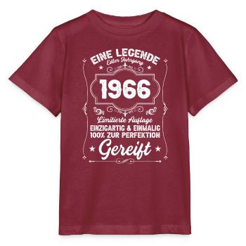 establishes 1966 - aged to perfection - Stanley/Stella Kinder T-Shirt MINI CREATOR  - Burgunderrot - Vorne - Kain (125cm)