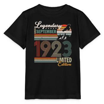 September 1923 Originelle Geburtstagsgeschenkidee - Stanley/Stella Kinder T-Shirt MINI CREATOR  - Schwarz - Vorne - Mikhail (115cm)