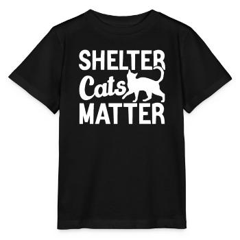 "Cat Lover" to support shelter cats - Stanley/Stella MINI CREATOR Kids’ T-Shirt - black - Front - Mikhail (115cm)