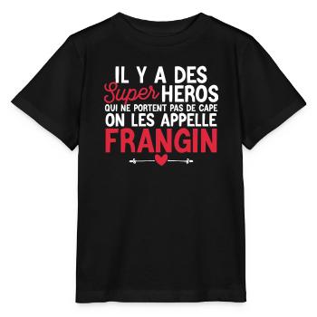 Super Héros Sans Cape - Frangin - T-shirt bio MINI CREATOR Stanley/Stella Enfant - noir - Devant - Mikhail (115cm)