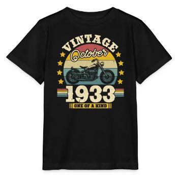 Geschenk Geburtstag Oktober 1933 90 Jahre - T-shirt bio MINI CREATOR Stanley/Stella Enfant - noir - Devant - Mikhail (115cm)
