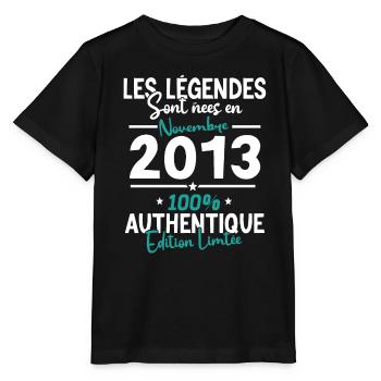 Legends born in November 2013 - 10 years old - Stanley/Stella MINI CREATOR Kids’ T-Shirt - black - Front - Mikhail (115cm)