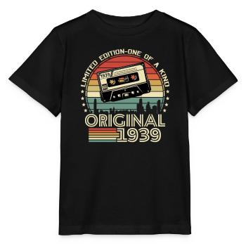 Vintage 1939 Geschenk - Stanley/Stella Kinder T-Shirt MINI CREATOR  - Schwarz - Vorne - Mikhail (115cm)