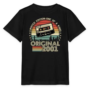 Vintage 2001 Cadeau d’anniversaire - T-shirt bio MINI CREATOR Stanley/Stella Enfant - noir - Devant - Mikhail (115cm)