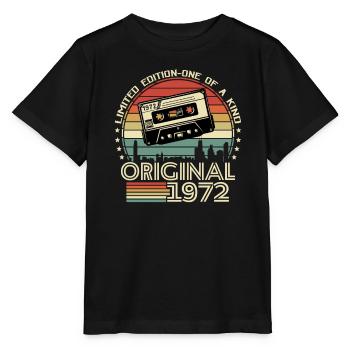 Vintage 1972 Geschenkidee - Stanley/Stella Kinder T-Shirt MINI CREATOR  - Schwarz - Vorne - Mikhail (115cm)