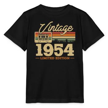 1954 - 69/70 Geburtstag - Stanley/Stella Kinder T-Shirt MINI CREATOR  - Schwarz - Vorne - Mikhail (115cm)