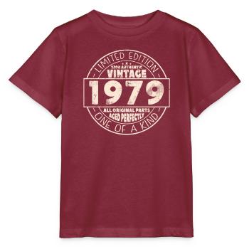 Birthday present 1979 44/45 years - Stanley/Stella MINI CREATOR Kids’ T-Shirt - burgundy - Front - Kain (125cm)