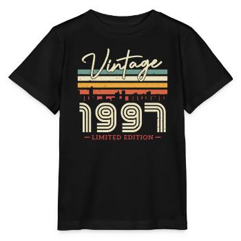 Vintage 1997 Geburtstagsgeschenk - Stanley/Stella Kinder T-Shirt MINI CREATOR  - Schwarz - Vorne - Mikhail (115cm)