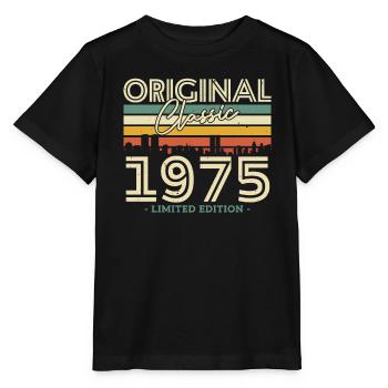 Original Vintage Birthday Gift 1975 - Stanley/Stella MINI CREATOR Kids’ T-Shirt - black - Front - Mikhail (115cm)