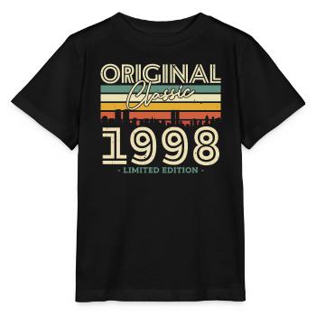 Vintage 1998 Geburtstagsgeschenk - Stanley/Stella Kinder T-Shirt MINI CREATOR  - Schwarz - Vorne - Mikhail (115cm)