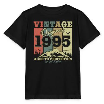 Original 1995 Vintage Birthday Year - Stanley/Stella MINI CREATOR Kids’ T-Shirt - black - Front - Mikhail (115cm)