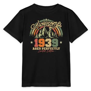 Vintage 1939 Birthday Gift - Stanley/Stella MINI CREATOR Kids’ T-Shirt - black - Front - Mikhail (115cm)