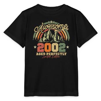 Cadeau Millésime 2002, 21/22 ans - T-shirt bio MINI CREATOR Stanley/Stella Enfant - noir - Devant - Mikhail (115cm)