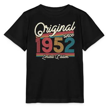 Vintage 1952 Geburtstagsgeschen - Stanley/Stella Kinder T-Shirt MINI CREATOR  - Schwarz - Vorne - Mikhail (115cm)