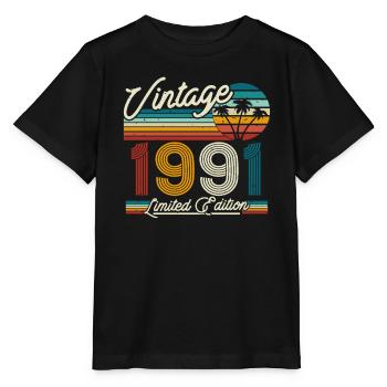 Idée cadeau Millésime 1991 - T-shirt bio MINI CREATOR Stanley/Stella Enfant - noir - Devant - Mikhail (115cm)