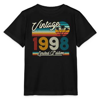 Vintage 1998 Geburtstagsgeschenk - Stanley/Stella Kinder T-Shirt MINI CREATOR  - Schwarz - Vorne - Mikhail (115cm)