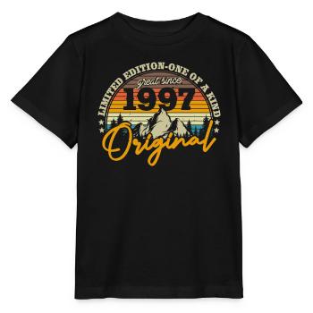 Cadeau d’anniversaire vintage 1997 - T-shirt bio MINI CREATOR Stanley/Stella Enfant - noir - Devant - Mikhail (115cm)