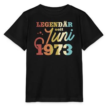 Nostalgie Geburtstag 1973 - Stanley/Stella Kinder T-Shirt MINI CREATOR  - Schwarz - Vorne - Mikhail (115cm)